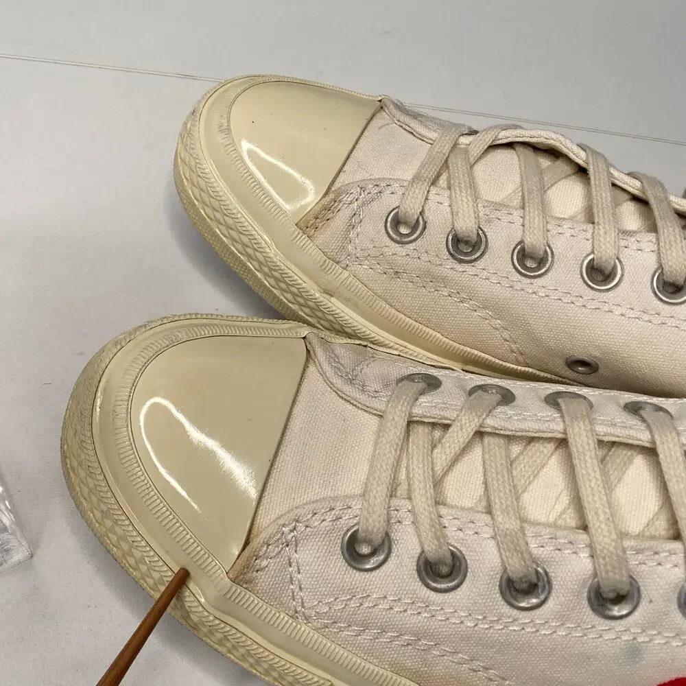 Converse x Comme des Garçons Play Chuck 70 Low Top Sneakers Sz 5.5 M 7.5 W White